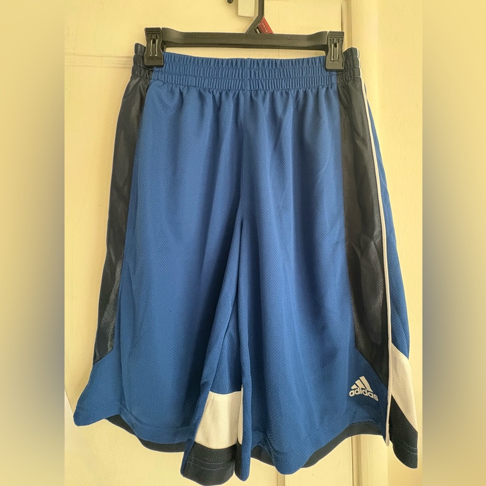 Adidas Kids Blue and Black Shorts